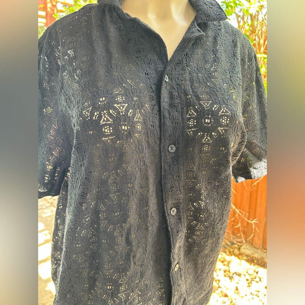 Hollister women Black Lace Shirt
